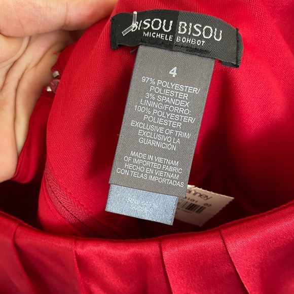 Bisou Bisou Formal Satin Red Dress - Picture 4 of 5